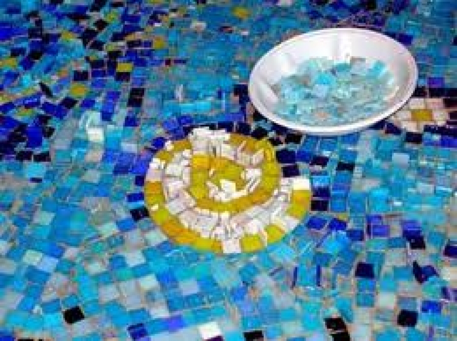 Mosaicisti all'opera